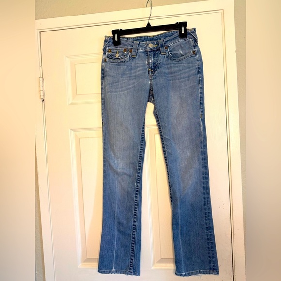 True Religion Slim Straight Low Rise Jeans - Picture 1 of 13